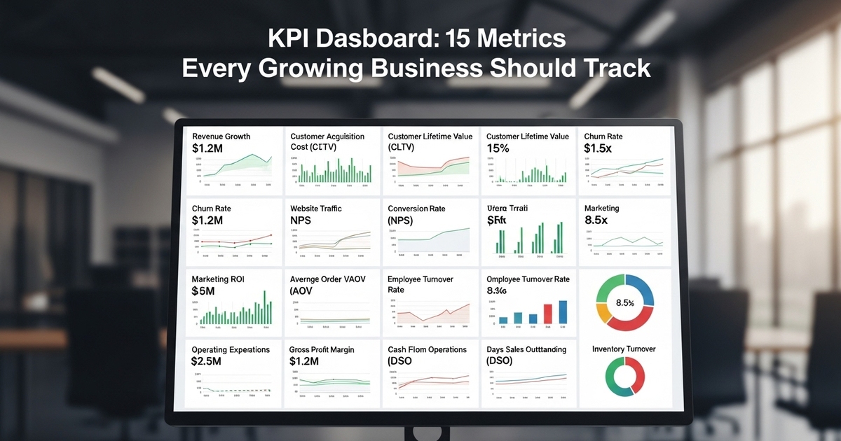 KPI Dashboard: 15 Metrics Every Growing Business Should Track